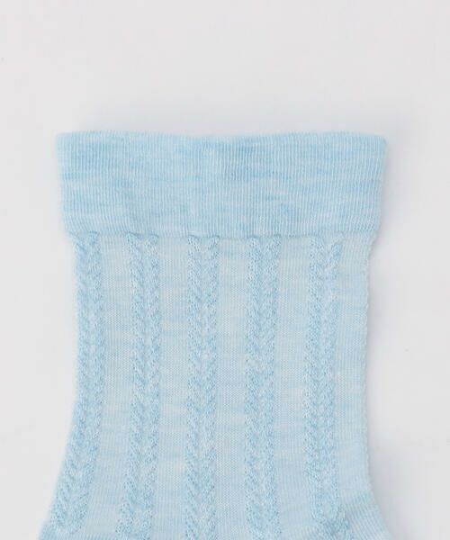 COMME CA ISM / コムサイズム ソックス | ケーブル編み ロークルーソックス | 詳細4
