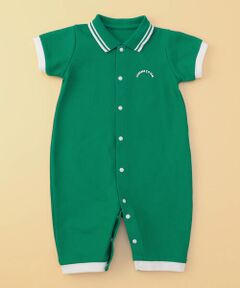 COMME CA ISM / コムサイズム ロンパース | 鹿の子ポロ襟 おしりパッチ ツーウェイオール