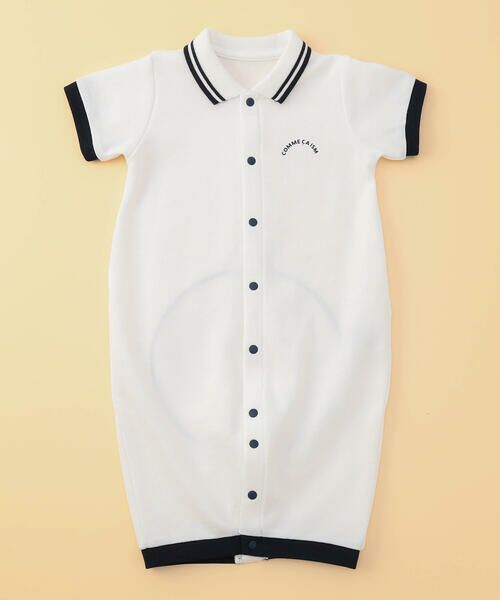 COMME CA ISM / コムサイズム ロンパース | 鹿の子ポロ襟 おしりパッチ ツーウェイオール | 詳細2