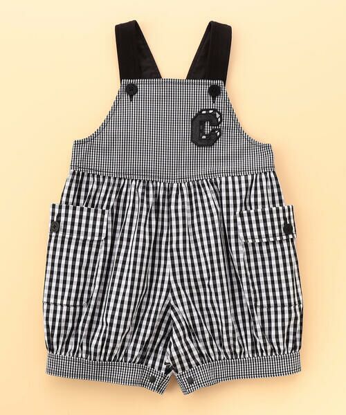 COMME CA ISM / コムサイズム ロンパース | ギンガムチェック ロンパース(男の子)（ブラック）