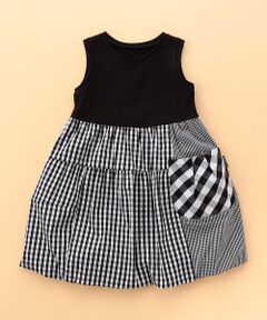 COMME CA ISM / コムサイズム ロング・マキシ丈ワンピース | ギンガムチェックバルーン ワンピース(ベビーサイズ)