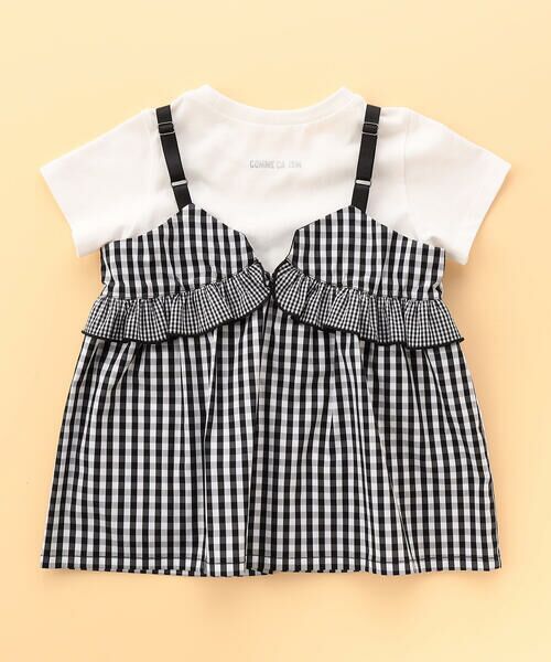 COMME CA ISM / コムサイズム Tシャツ | ギンガムチェック キャミソールセットTシャツ(ベビーサイズ) | 詳細1