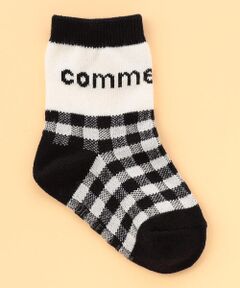 COMME CA ISM / コムサイズム ベビー・キッズグッズ | ロゴ×ギンガム チェック クルーソックス