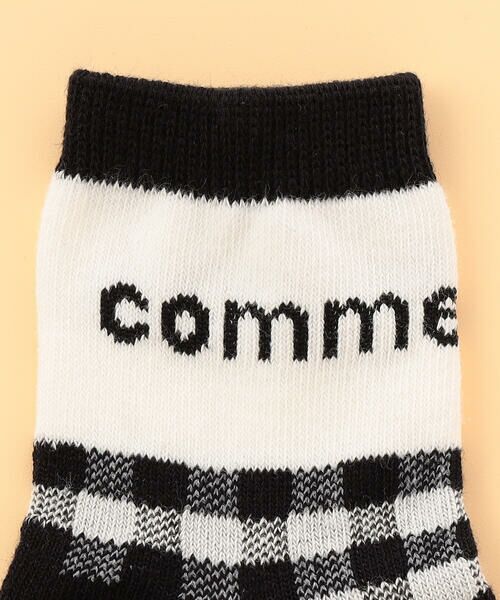 COMME CA ISM / コムサイズム ベビー・キッズグッズ | ロゴ×ギンガム チェック クルーソックス | 詳細2