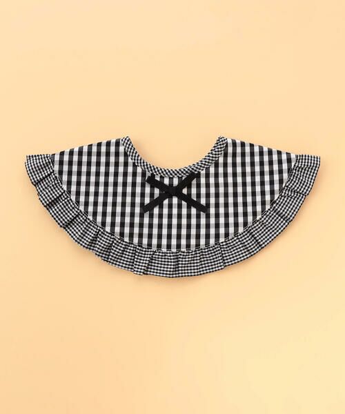 COMME CA ISM / コムサイズム スタイ・ビブ | 【リバーシブル】ギンガムチェック スタイ(女の子)（ブラック）