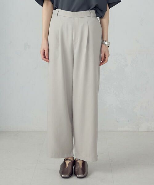 COMME CA ISM / コムサイズム その他パンツ | 【美しいベーシックパンツ】麻調 ワイドパンツ | 詳細4