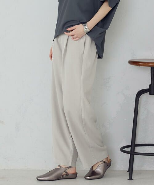 COMME CA ISM / コムサイズム その他パンツ | 【美しいベーシックパンツ】麻調 ワイドパンツ | 詳細3