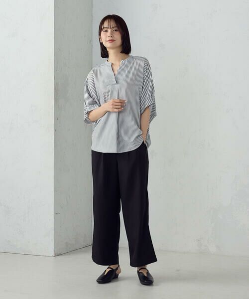 COMME CA ISM / コムサイズム その他パンツ | 【美しいベーシックパンツ】麻調 ワイドパンツ | 詳細11