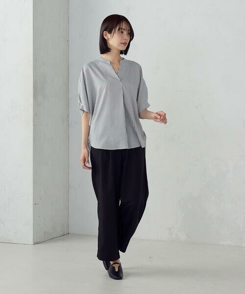 COMME CA ISM / コムサイズム その他パンツ | 【美しいベーシックパンツ】麻調 ワイドパンツ | 詳細12