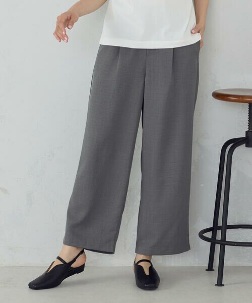 COMME CA ISM / コムサイズム その他パンツ | 【美しいベーシックパンツ】麻調 ワイドパンツ | 詳細23