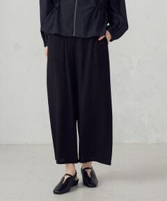 COMME CA ISM / コムサイズム その他パンツ | レーヨンポリエステル麻調スラブ ワークワイドパンツ