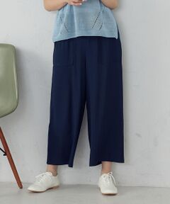 COMME CA ISM / コムサイズム その他パンツ | レーヨンポリエステル麻調スラブ ワークワイドパンツ