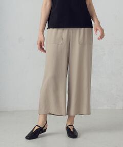 COMME CA ISM / コムサイズム その他パンツ | レーヨンポリエステル麻調スラブ ワークワイドパンツ