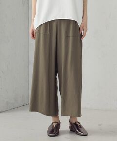 COMME CA ISM / コムサイズム その他パンツ | レーヨンポリエステル麻調スラブ ワークワイドパンツ