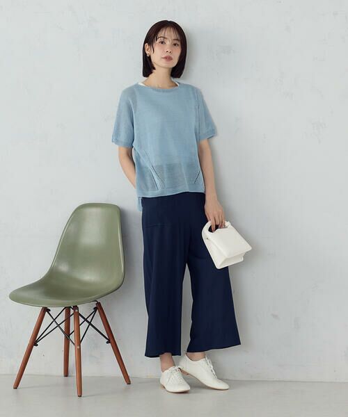 COMME CA ISM / コムサイズム その他パンツ | レーヨンポリエステル麻調スラブ ワークワイドパンツ | 詳細6