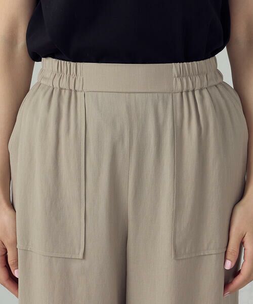 COMME CA ISM / コムサイズム その他パンツ | レーヨンポリエステル麻調スラブ ワークワイドパンツ | 詳細15
