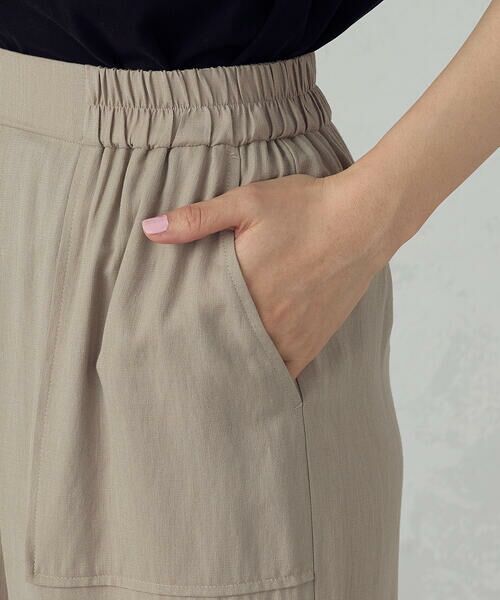 COMME CA ISM / コムサイズム その他パンツ | レーヨンポリエステル麻調スラブ ワークワイドパンツ | 詳細16