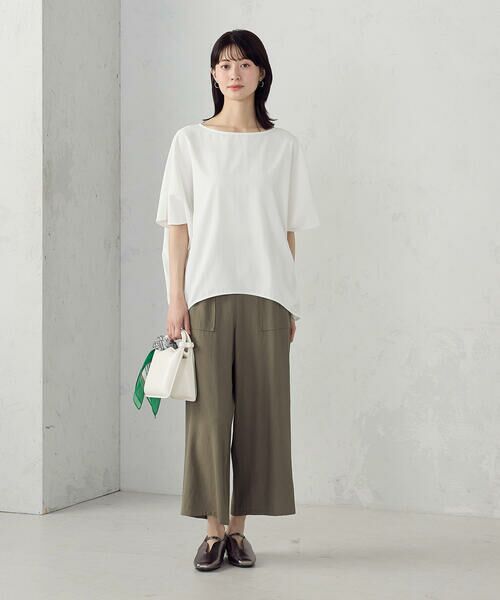 COMME CA ISM / コムサイズム その他パンツ | レーヨンポリエステル麻調スラブ ワークワイドパンツ | 詳細19