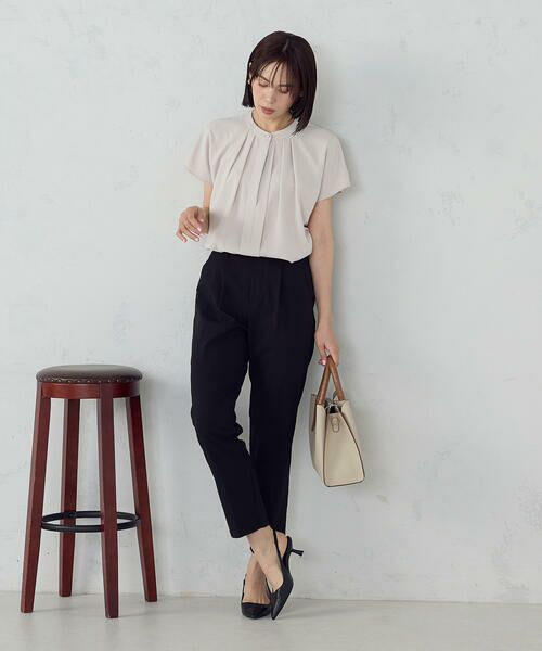 COMME CA ISM / コムサイズム その他パンツ | 【美しいベーシックパンツ】ストレッチツイル テーパードパンツ | 詳細1