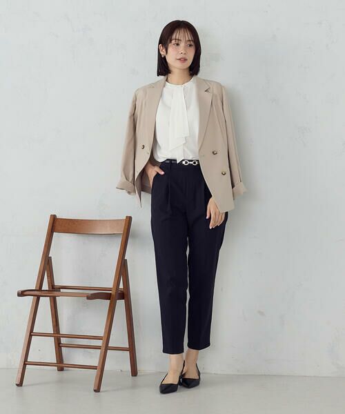 COMME CA ISM / コムサイズム その他パンツ | 【美しいベーシックパンツ】ストレッチツイル テーパードパンツ | 詳細5