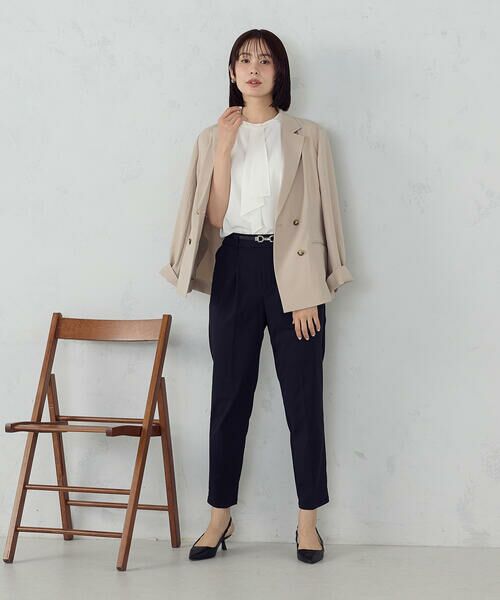 COMME CA ISM / コムサイズム その他パンツ | 【美しいベーシックパンツ】ストレッチツイル テーパードパンツ | 詳細6