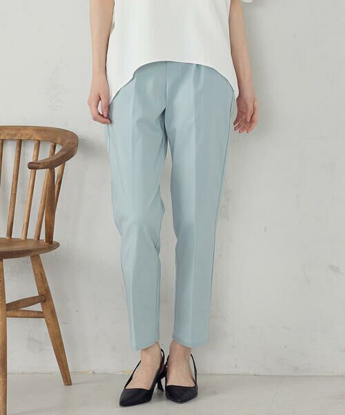 COMME CA ISM / コムサイズム その他パンツ | 【美しいベーシックパンツ】ストレッチツイル テーパードパンツ（サックス）