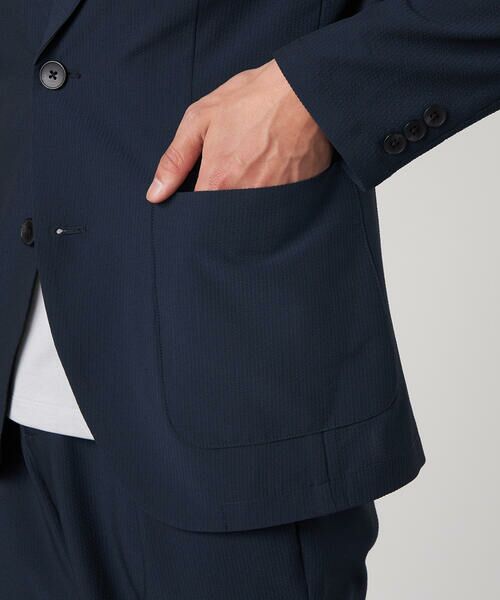 COMME CA ISM / コムサイズム テーラードジャケット | 【セットアップ対応】【ウォッシャブル】ポリエステル シアサッカー テーラードジャケット | 詳細16