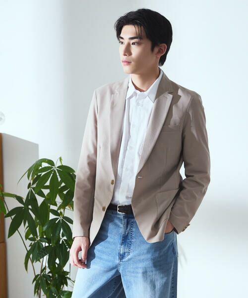 COMME CA ISM / コムサイズム テーラードジャケット | 【セットアップ対応】【ウォッシャブル】ポリエステル シアサッカー テーラードジャケット | 詳細21