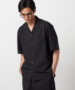 COMME CA ISM / コムサイズム シャツ・ブラウス | 【吸水速乾】リネンライクポリエステル オープンカラー半袖シャツ
