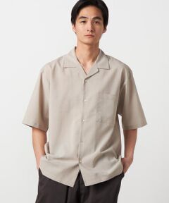 COMME CA ISM / コムサイズム シャツ・ブラウス | 【吸水速乾】リネンライクポリエステル オープンカラー半袖シャツ
