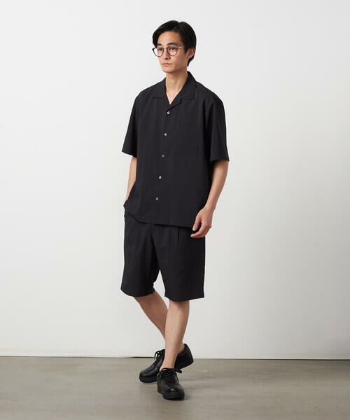 COMME CA ISM / コムサイズム シャツ・ブラウス | 【吸水速乾】リネンライクポリエステル オープンカラー半袖シャツ | 詳細1