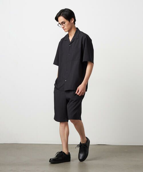 COMME CA ISM / コムサイズム シャツ・ブラウス | 【吸水速乾】リネンライクポリエステル オープンカラー半袖シャツ | 詳細2