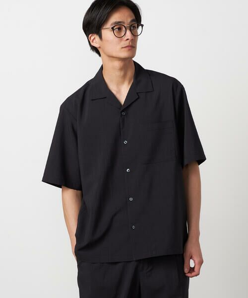 COMME CA ISM / コムサイズム シャツ・ブラウス | 【吸水速乾】リネンライクポリエステル オープンカラー半袖シャツ | 詳細3