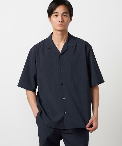 COMME CA ISM / コムサイズム シャツ・ブラウス | 【吸水速乾】リネンライクポリエステル オープンカラー半袖シャツ | 詳細10