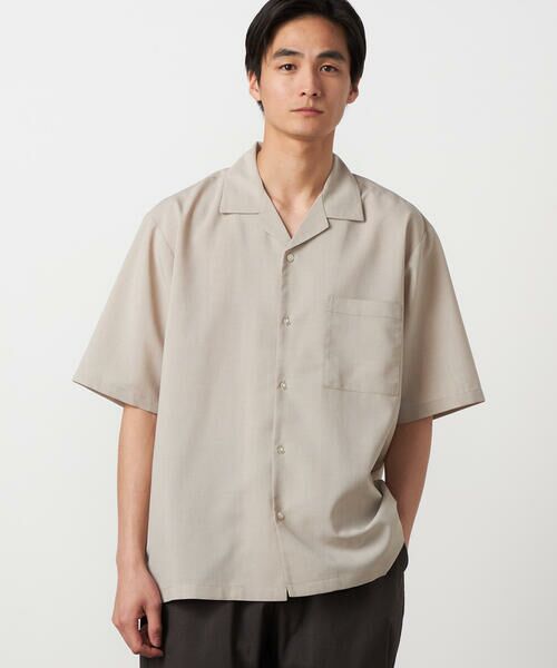 COMME CA ISM / コムサイズム シャツ・ブラウス | 【吸水速乾】リネンライクポリエステル オープンカラー半袖シャツ | 詳細14