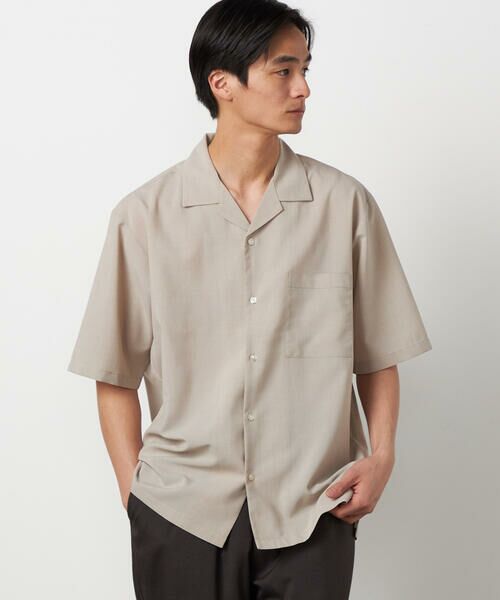 COMME CA ISM / コムサイズム シャツ・ブラウス | 【吸水速乾】リネンライクポリエステル オープンカラー半袖シャツ | 詳細15