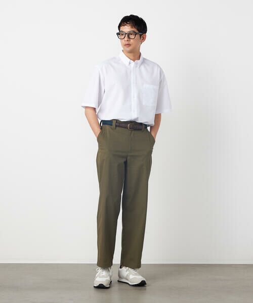 COMME CA ISM / コムサイズム シャツ・ブラウス | 【吸水速乾】ポリエステル シアサッカー 半袖ボタンダウンシャツ | 詳細1