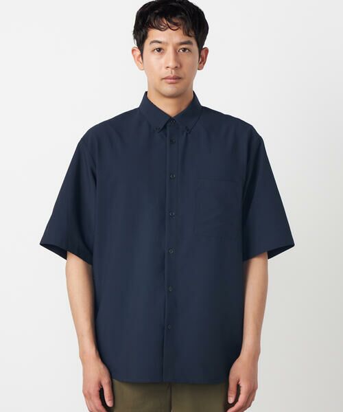 COMME CA ISM / コムサイズム シャツ・ブラウス | 【吸水速乾】ポリエステル シアサッカー 半袖ボタンダウンシャツ | 詳細12