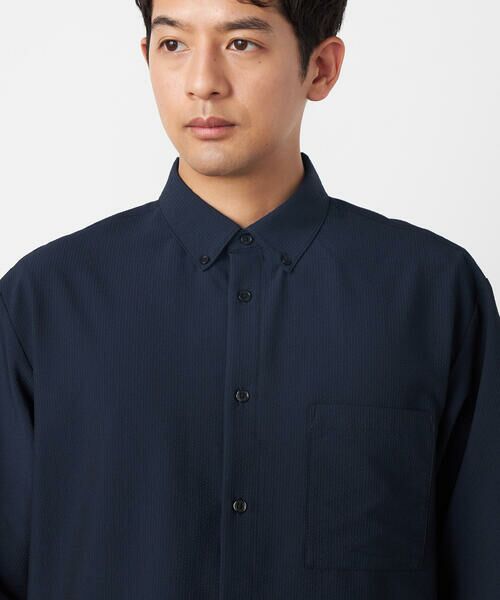 COMME CA ISM / コムサイズム シャツ・ブラウス | 【吸水速乾】ポリエステル シアサッカー 半袖ボタンダウンシャツ | 詳細15