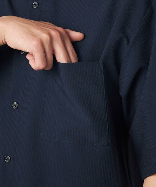 COMME CA ISM / コムサイズム シャツ・ブラウス | 【吸水速乾】ポリエステル シアサッカー 半袖ボタンダウンシャツ | 詳細17