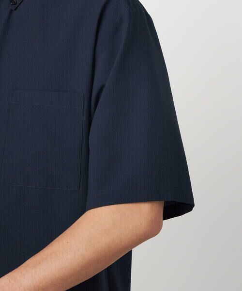 COMME CA ISM / コムサイズム シャツ・ブラウス | 【吸水速乾】ポリエステル シアサッカー 半袖ボタンダウンシャツ | 詳細18