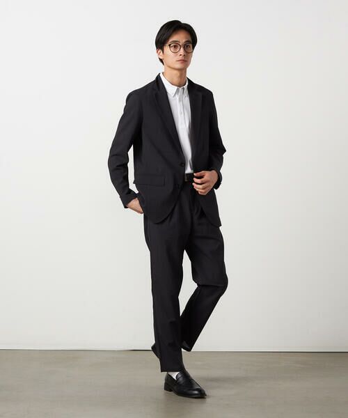 COMME CA ISM / コムサイズム スラックス・ドレスパンツ | 【セットアップ対応】【ウォッシャブル】リネンライクポリエステル テーパードパンツ | 詳細1