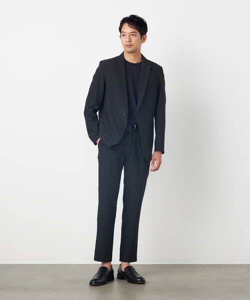 COMME CA ISM / コムサイズム スラックス・ドレスパンツ | 【セットアップ対応】【ウォッシャブル】ポリエステル シアサッカー テーパードパンツ | 詳細1