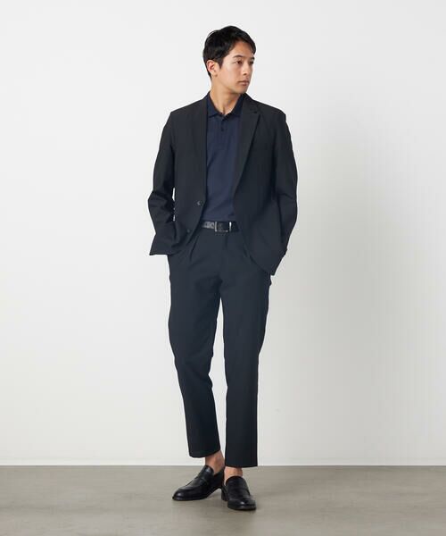 COMME CA ISM / コムサイズム スラックス・ドレスパンツ | 【セットアップ対応】【ウォッシャブル】ポリエステル シアサッカー テーパードパンツ | 詳細4