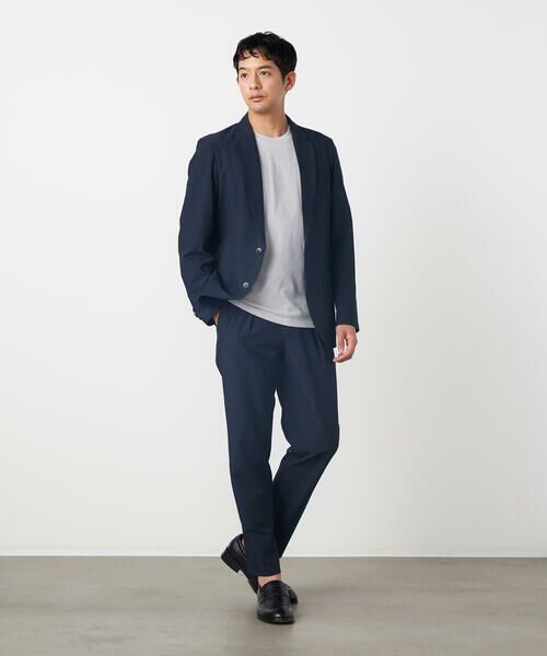 COMME CA ISM / コムサイズム スラックス・ドレスパンツ | 【セットアップ対応】【ウォッシャブル】ポリエステル シアサッカー テーパードパンツ | 詳細9