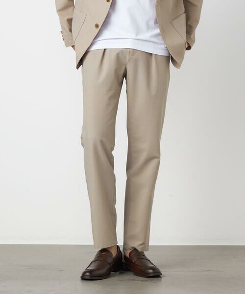 COMME CA ISM / コムサイズム スラックス・ドレスパンツ | 【セットアップ対応】【ウォッシャブル】ポリエステル シアサッカー テーパードパンツ | 詳細28