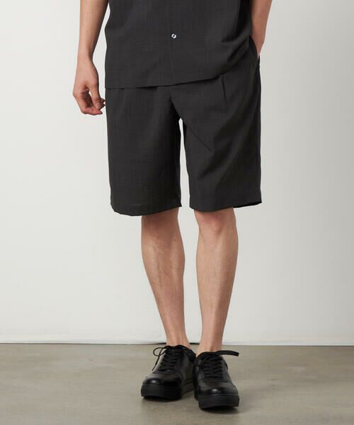 COMME CA ISM / コムサイズム ショート・ハーフ・半端丈パンツ | 【吸水速乾】リネンライクポリエステル ショートパンツ | 詳細13