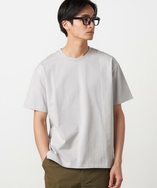 COMME CA ISM / コムサイズム Tシャツ | 【接触冷感】USAコットンTシャツ（ライトグレー）
