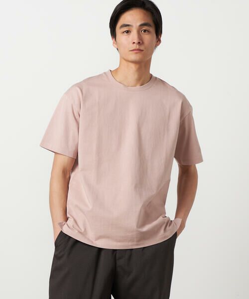 COMME CA ISM / コムサイズム Tシャツ | 【接触冷感】USAコットンTシャツ（ピンク）