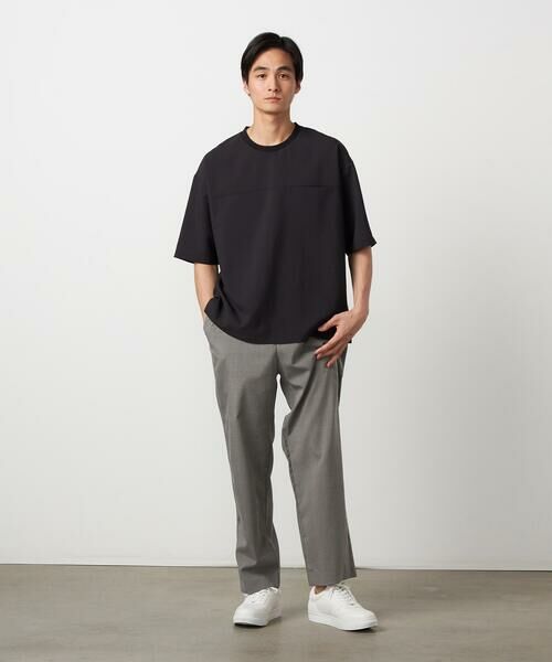 COMME CA ISM / コムサイズム Tシャツ | 【吸水速乾】リネンライクポリエステル 布帛Tシャツ | 詳細1